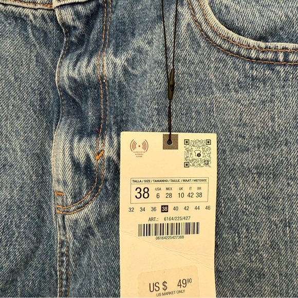 ZARA HIGH RISE Z1975 SLIM FIT JEANS - Picture 5 of 9